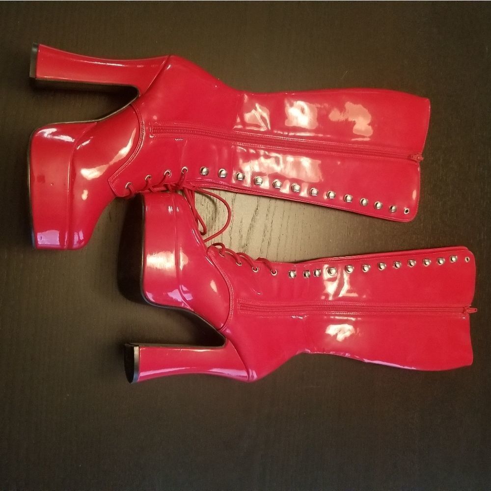 PLEASER EXOTIC WOMENS BOOTS SIZE 5 - Picture 2 of 8